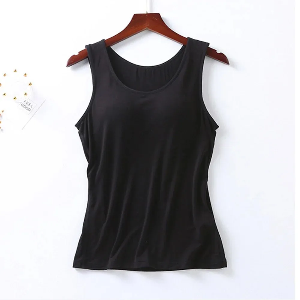 Tank Top with Built In Bra Plus size available Summer Colours