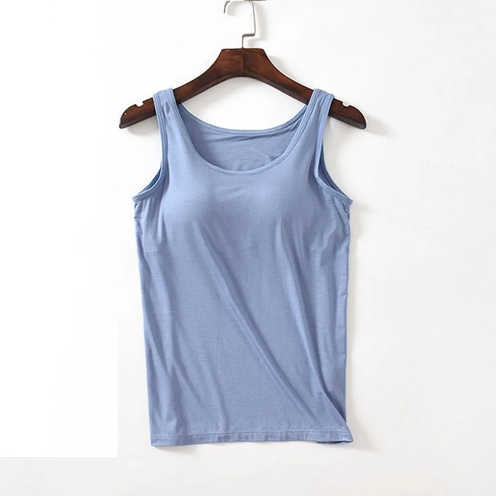 Tank Top with Built In Bra Plus size available