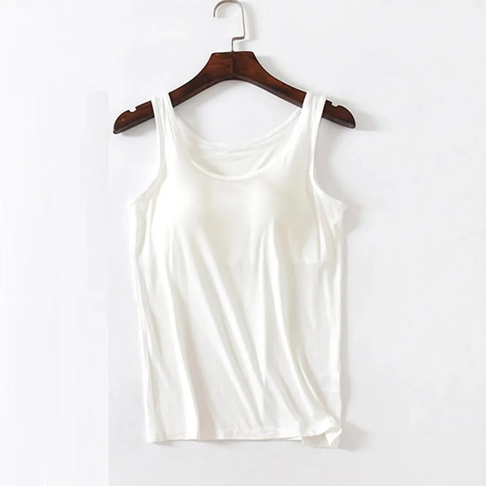 Tank Top with Built In Bra Plus size available