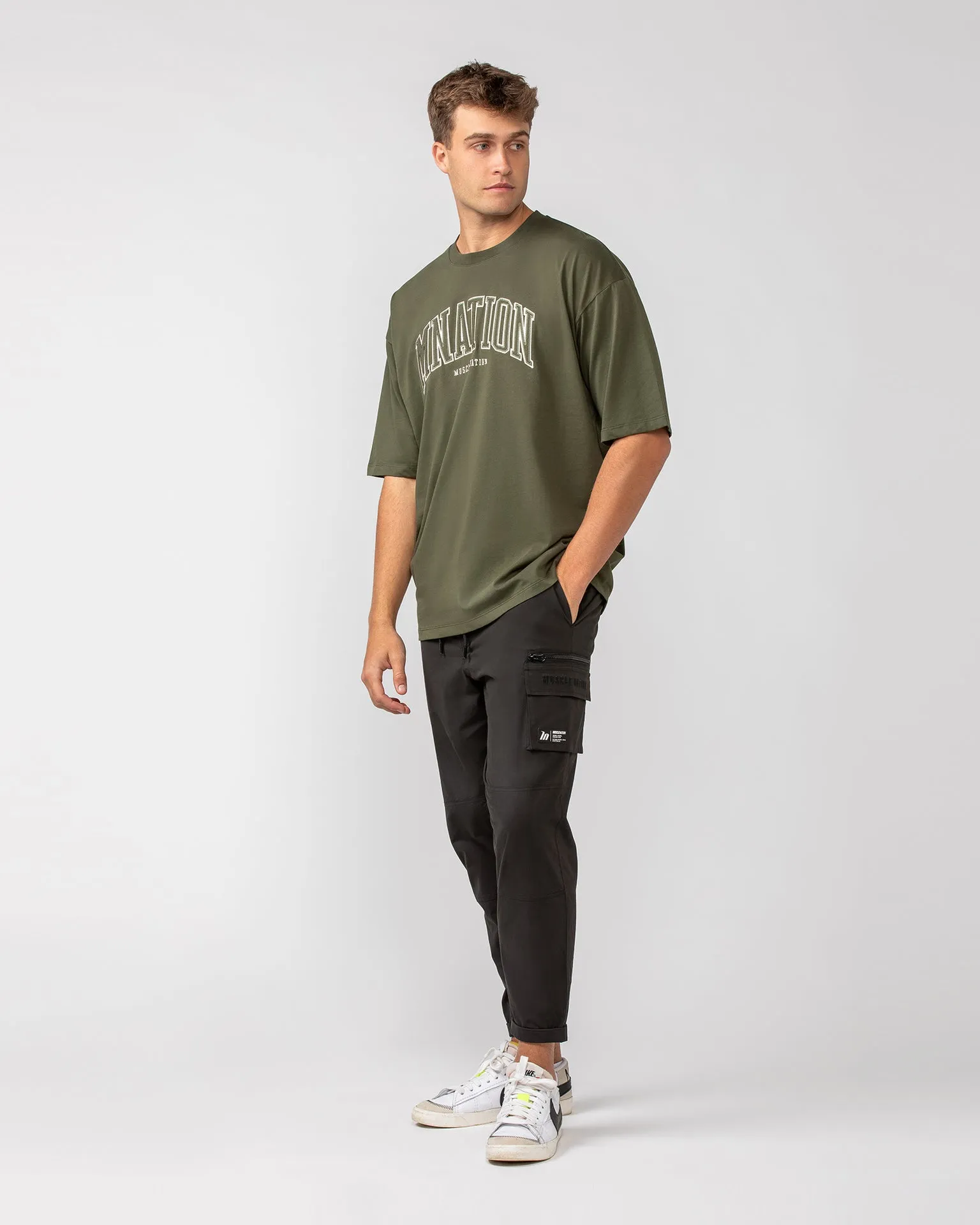Tapered Cargo Pants - Vintage Black