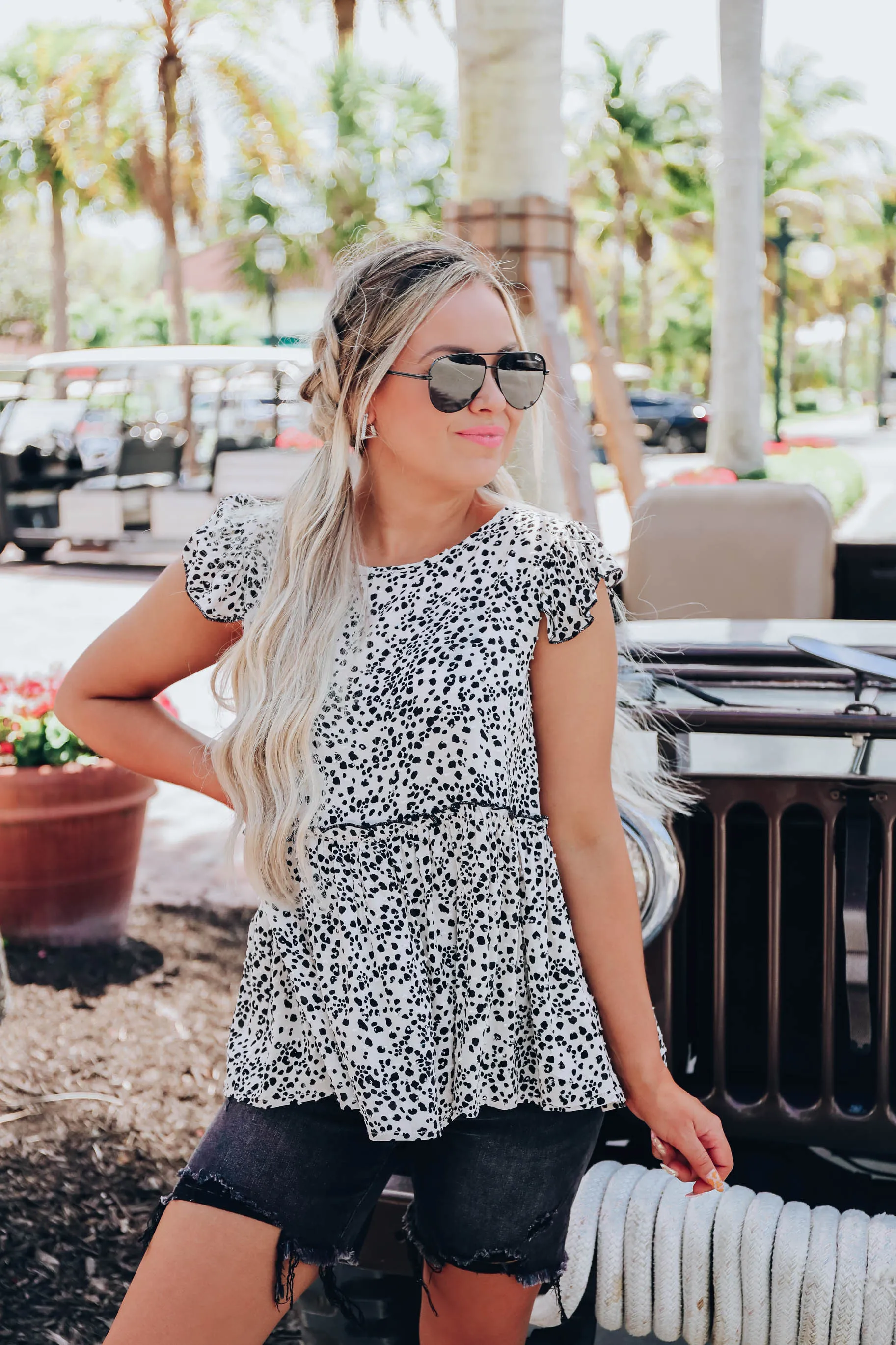 Tara Ruffle Sleeve Blouse
