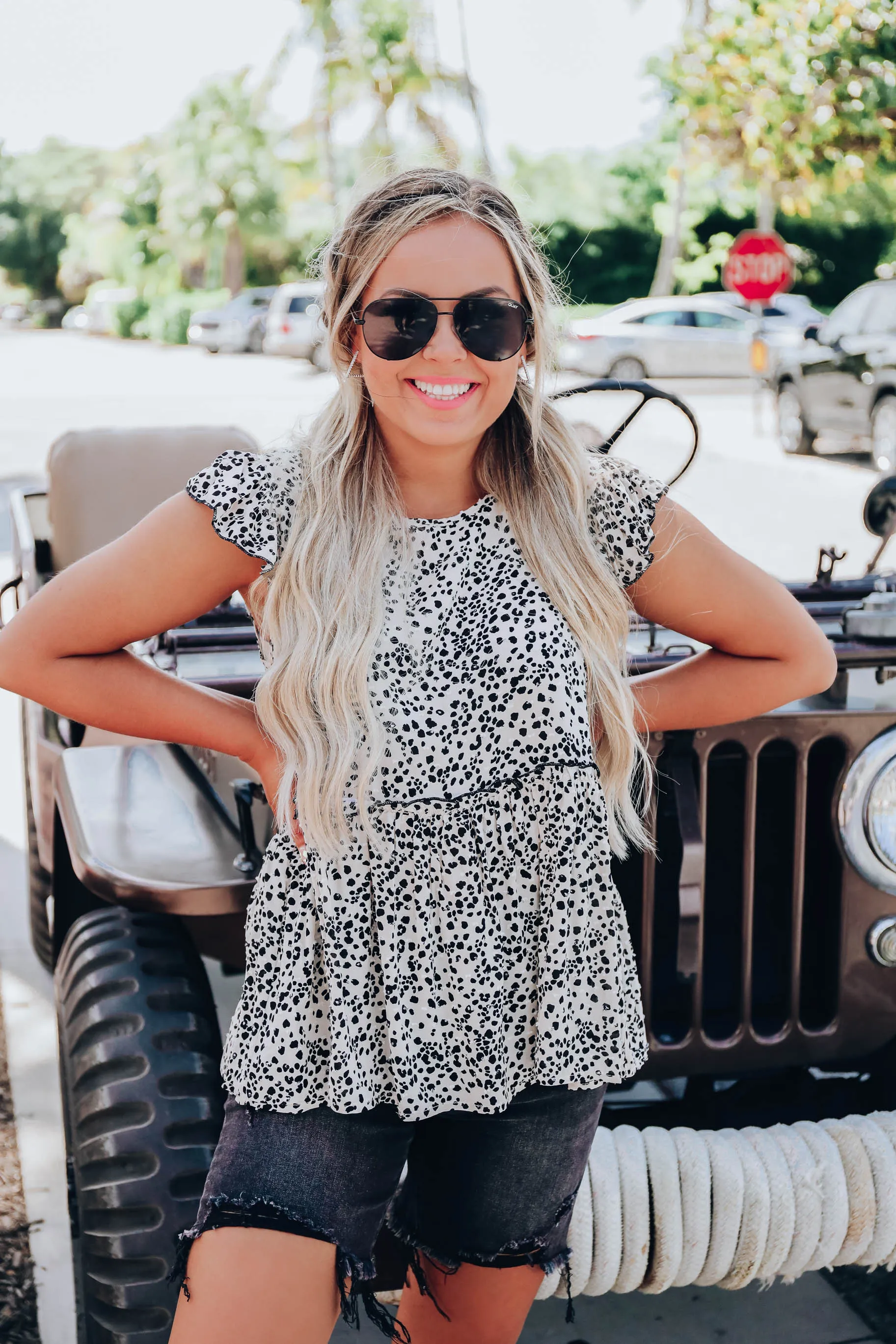 Tara Ruffle Sleeve Blouse