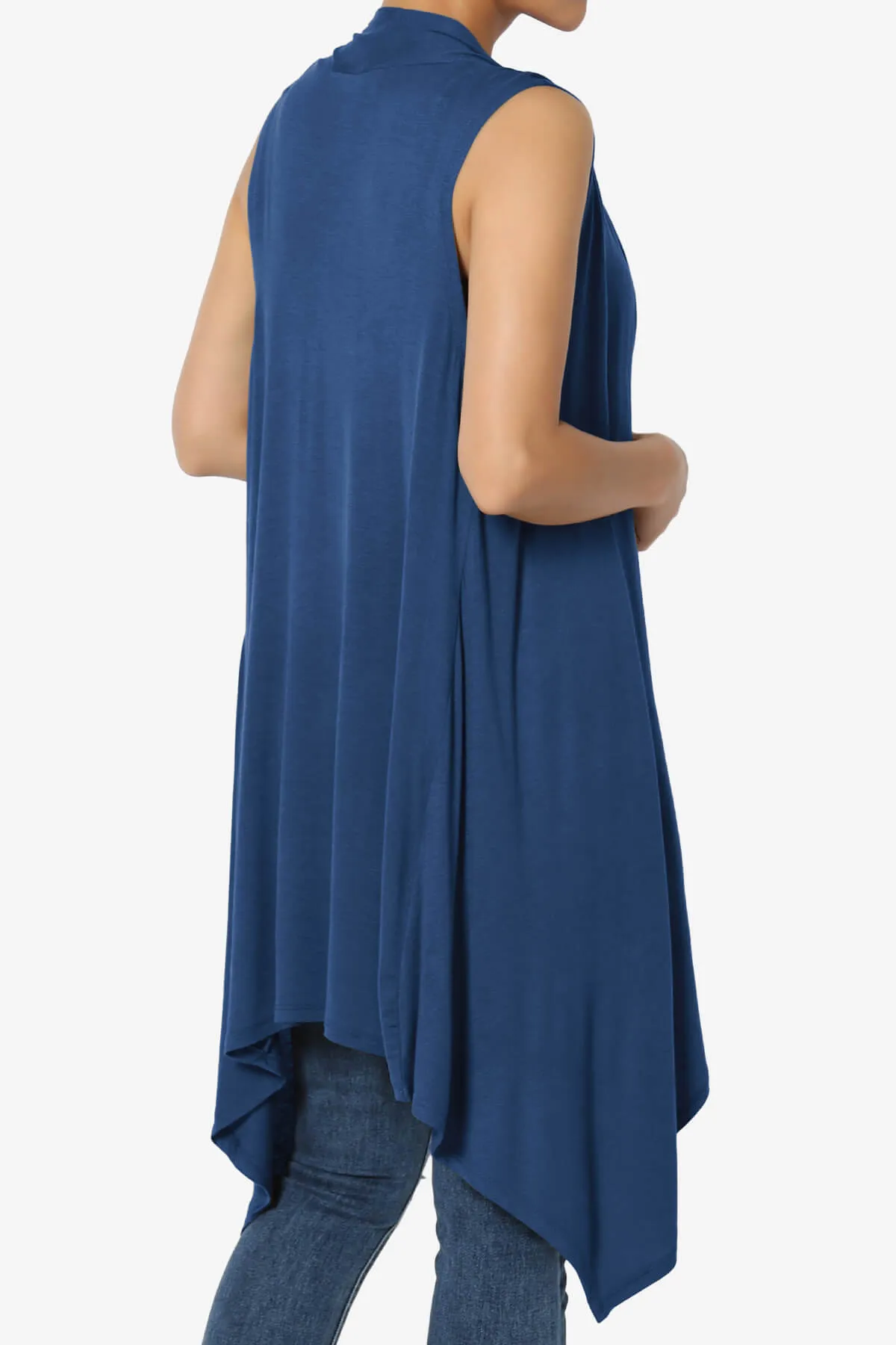 Taysom Draped Open Front Sleeveless Cardigan Vest