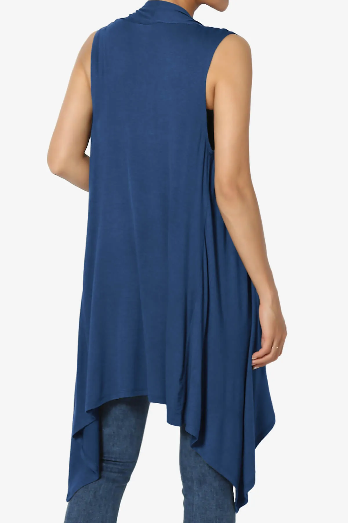 Taysom Draped Open Front Sleeveless Cardigan Vest