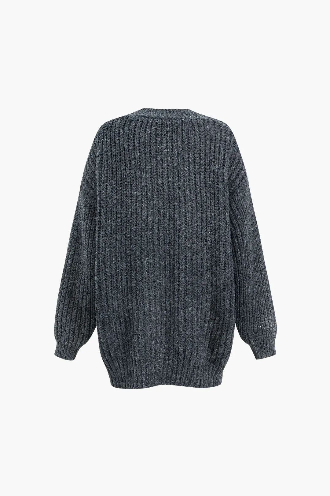 Terri - Denim Patchwork Button Pocket Woman's Cardigan