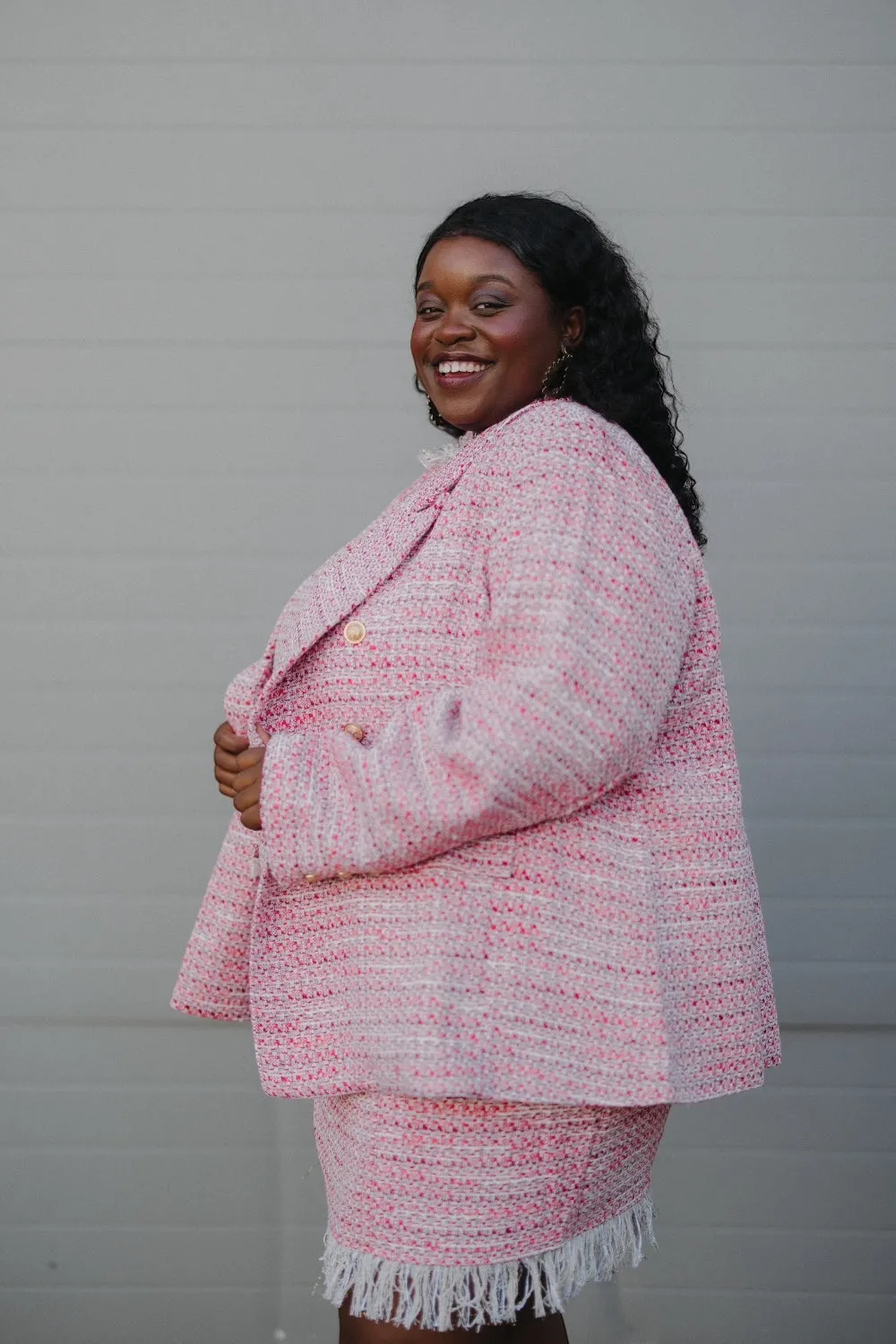 Tessa Tweed Double Breasted Blazer
