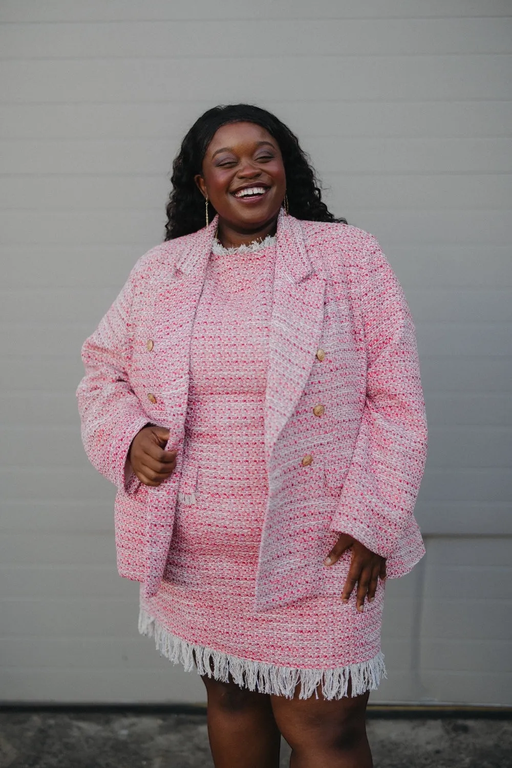 Tessa Tweed Double Breasted Blazer