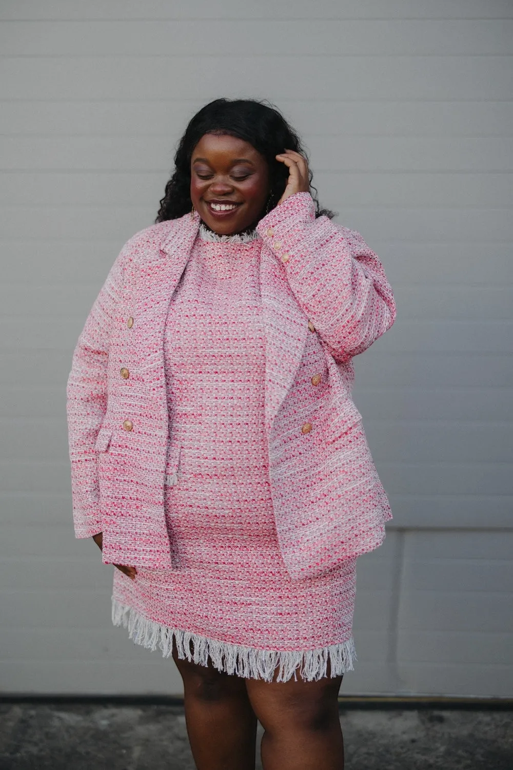 Tessa Tweed Double Breasted Blazer