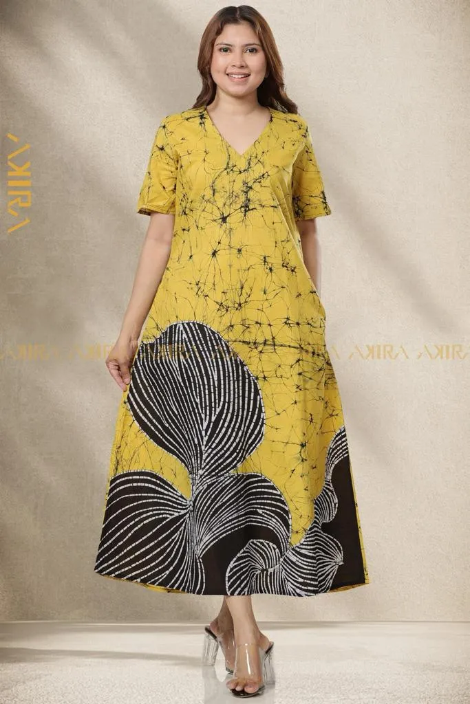 Thalasia Batik Dress | Kaftan, Bohemian Dress, Floral Dress, Boho Maxi Dress