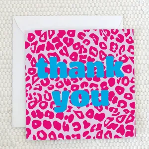'Thank You' Greeting Card | Pink