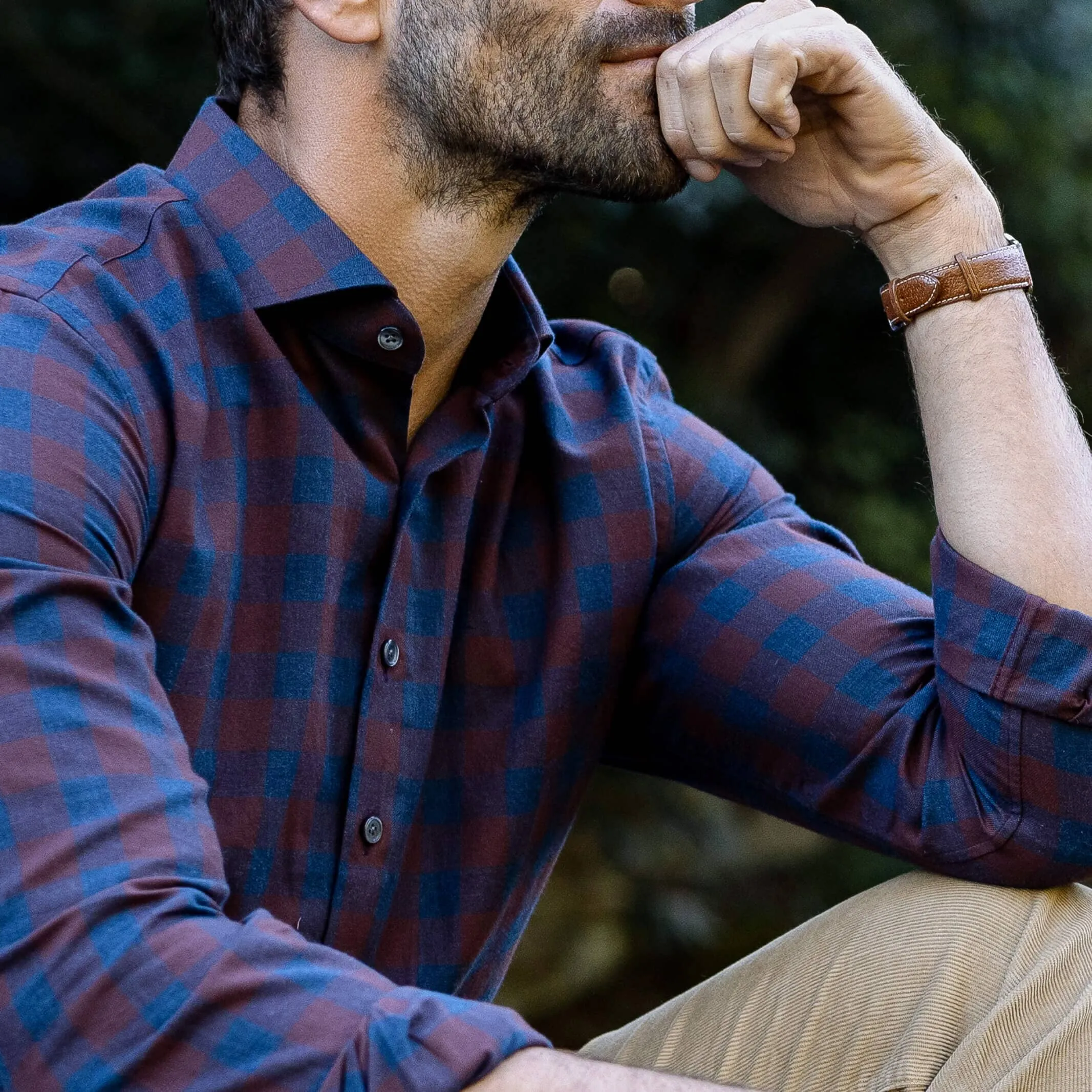 The Bordeaux Sylvan Soft Twill Custom Shirt