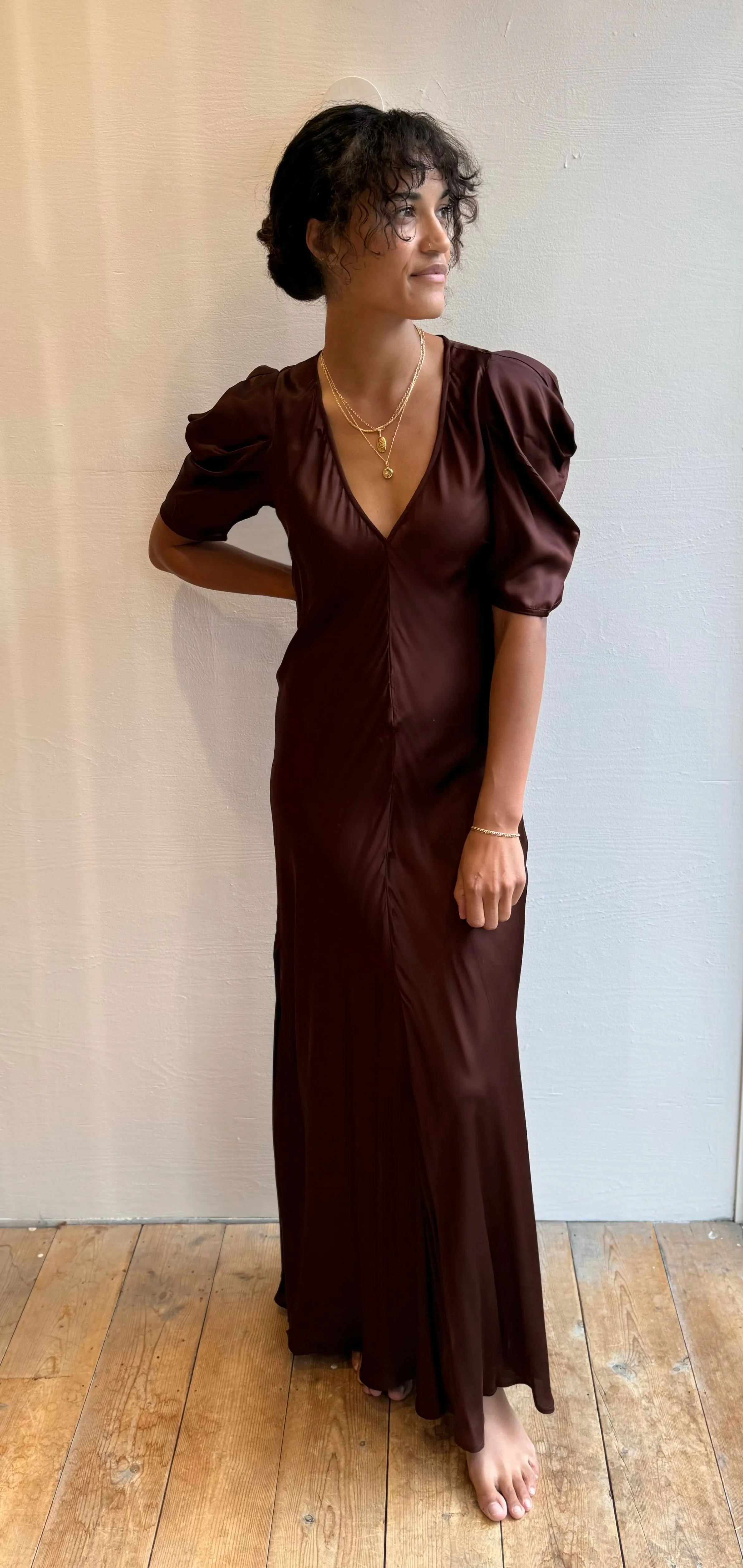 The Century Dress in brown