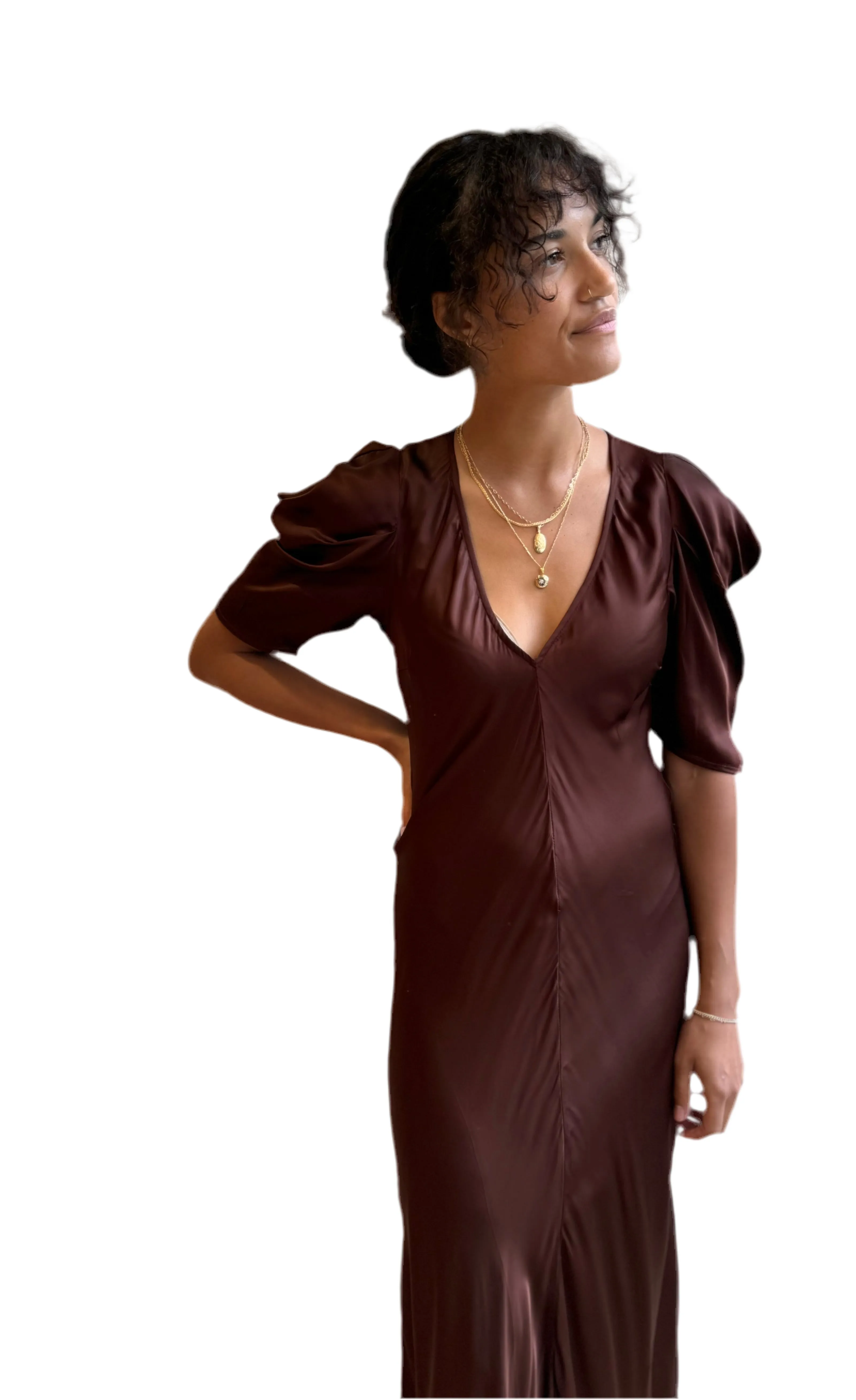 The Century Dress in brown