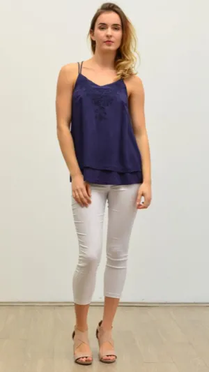 The Evie Embroidered Layered Top