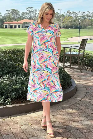 The Going Bananas Multi Midi Dress