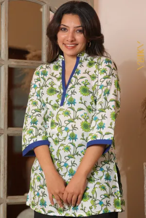 The Green Gardern Top | Kaftan, Bohemian Dress, Floral Dress, Boho Maxi Dress
