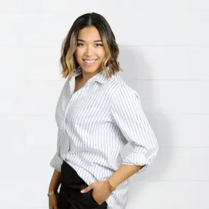 The Made for You Shirt - Blue Striped
