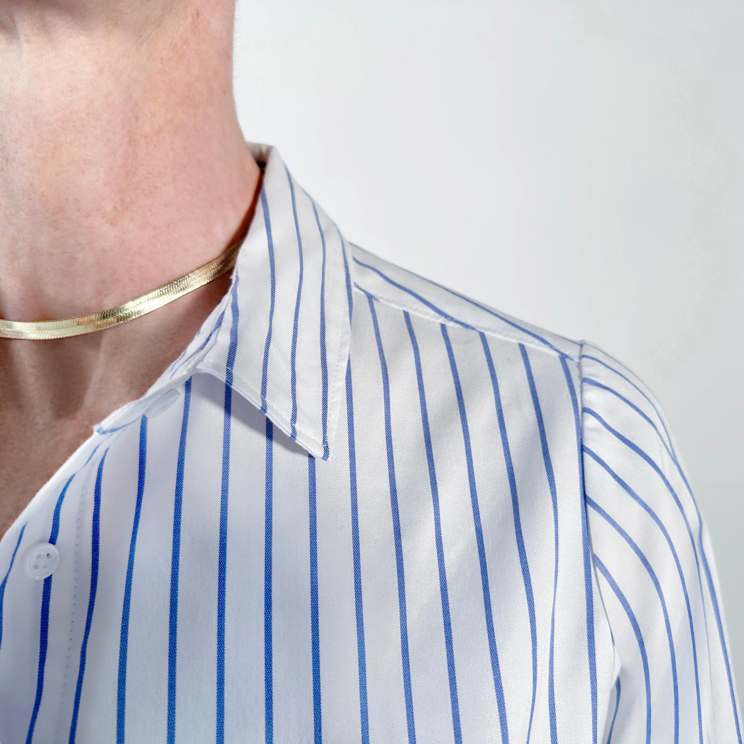 The Made for You Shirt - Blue Striped