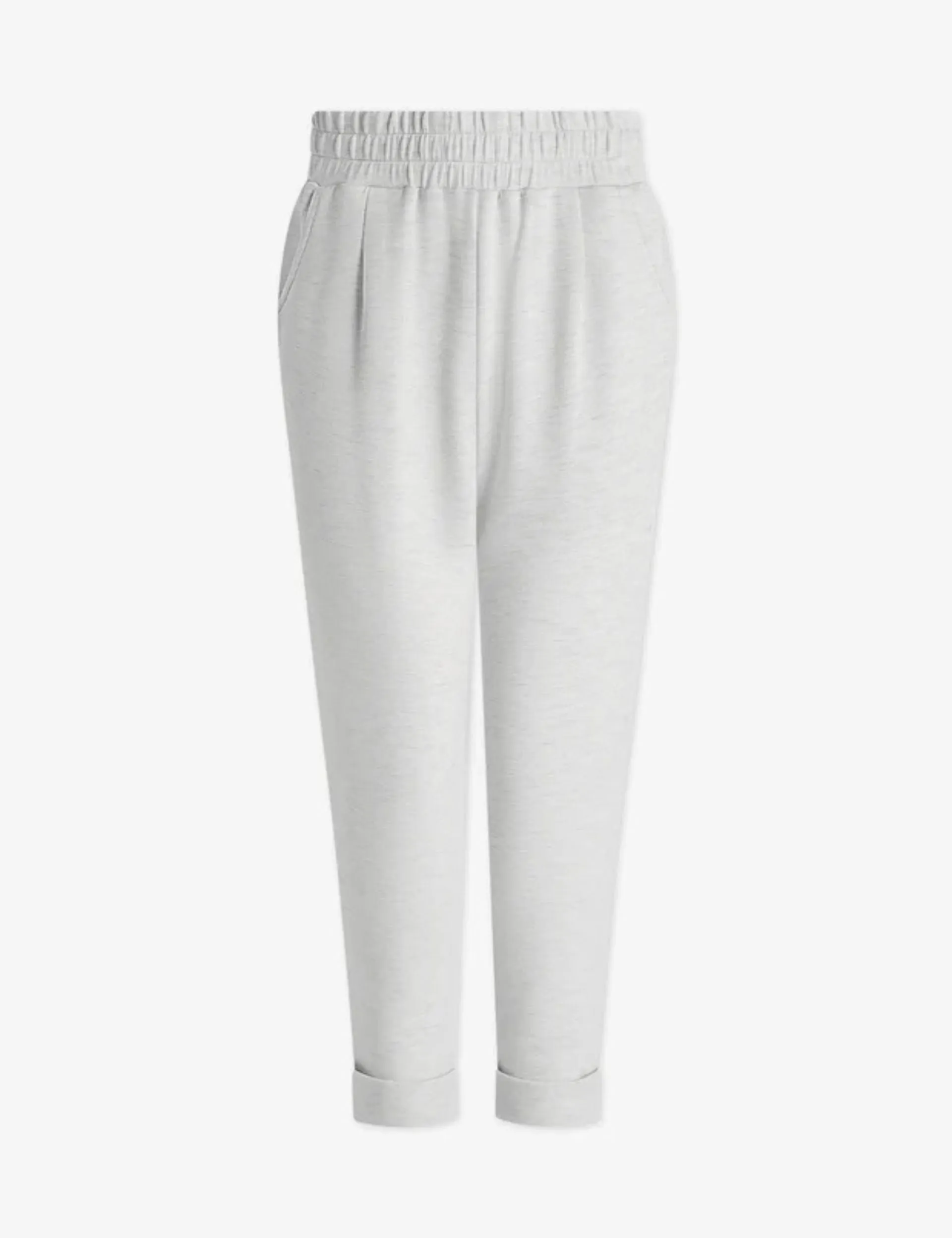 The Rolled Cuff Pant 25" - Ivory Marl