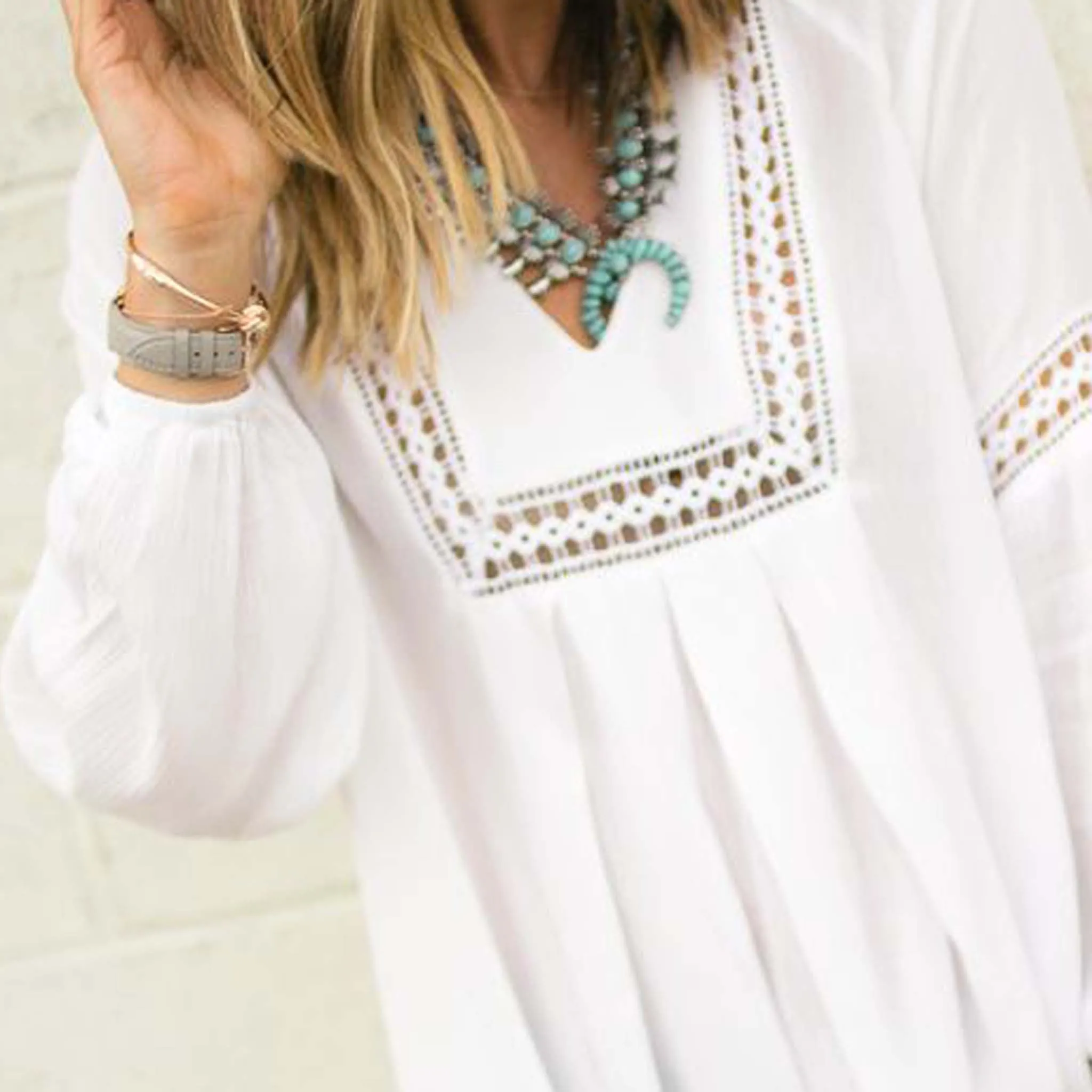 The Snowy Lace Blouse (wholesale)