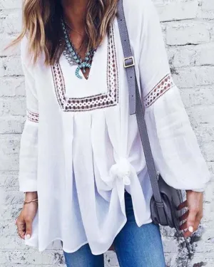 The Snowy Lace Blouse