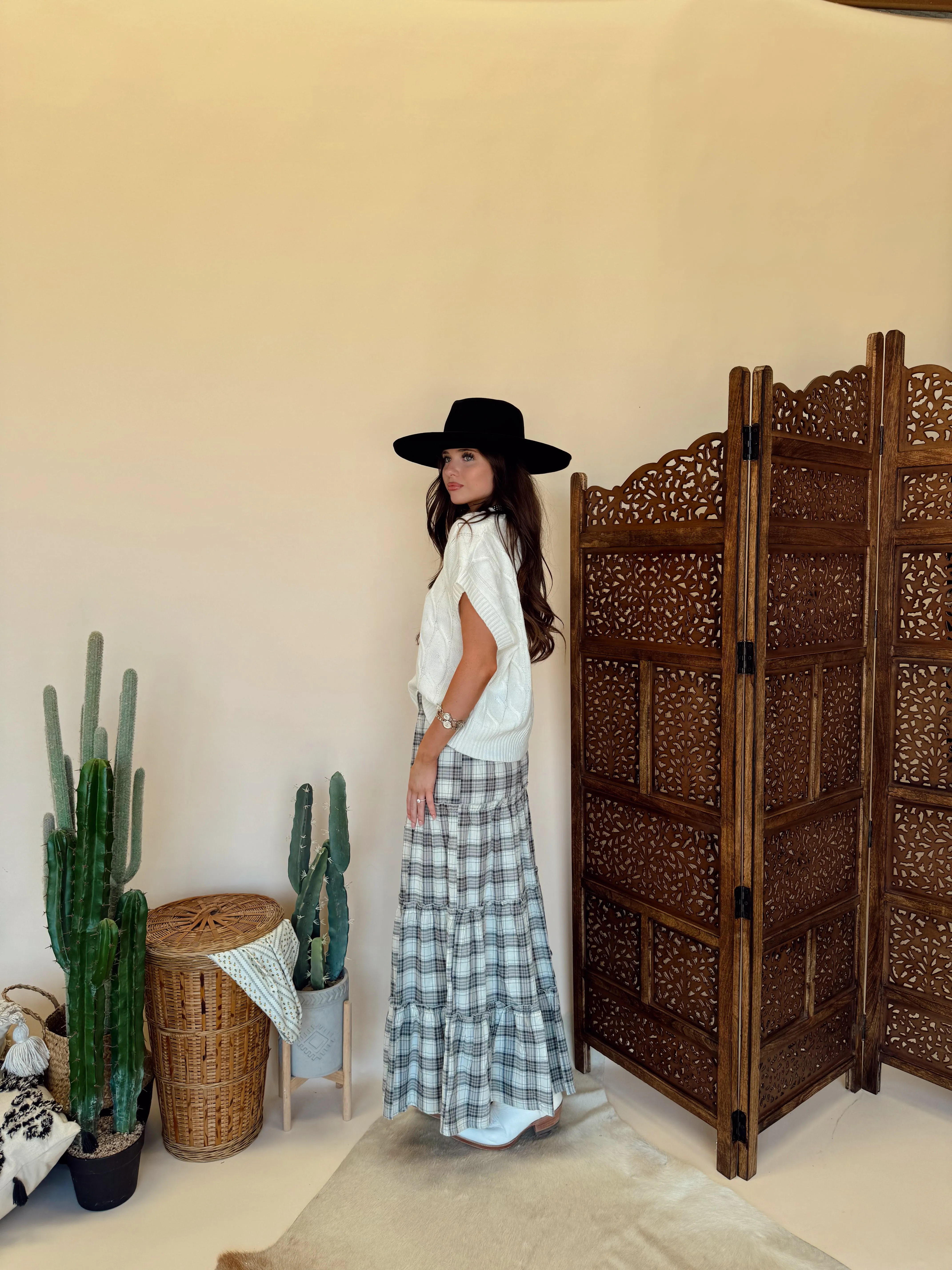 Tidings Black & White Skirt
