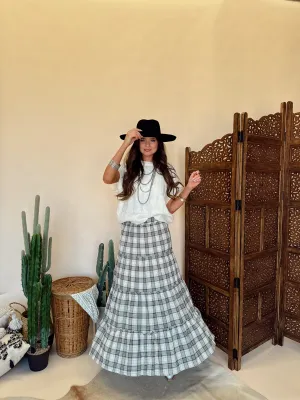 Tidings Black & White Skirt