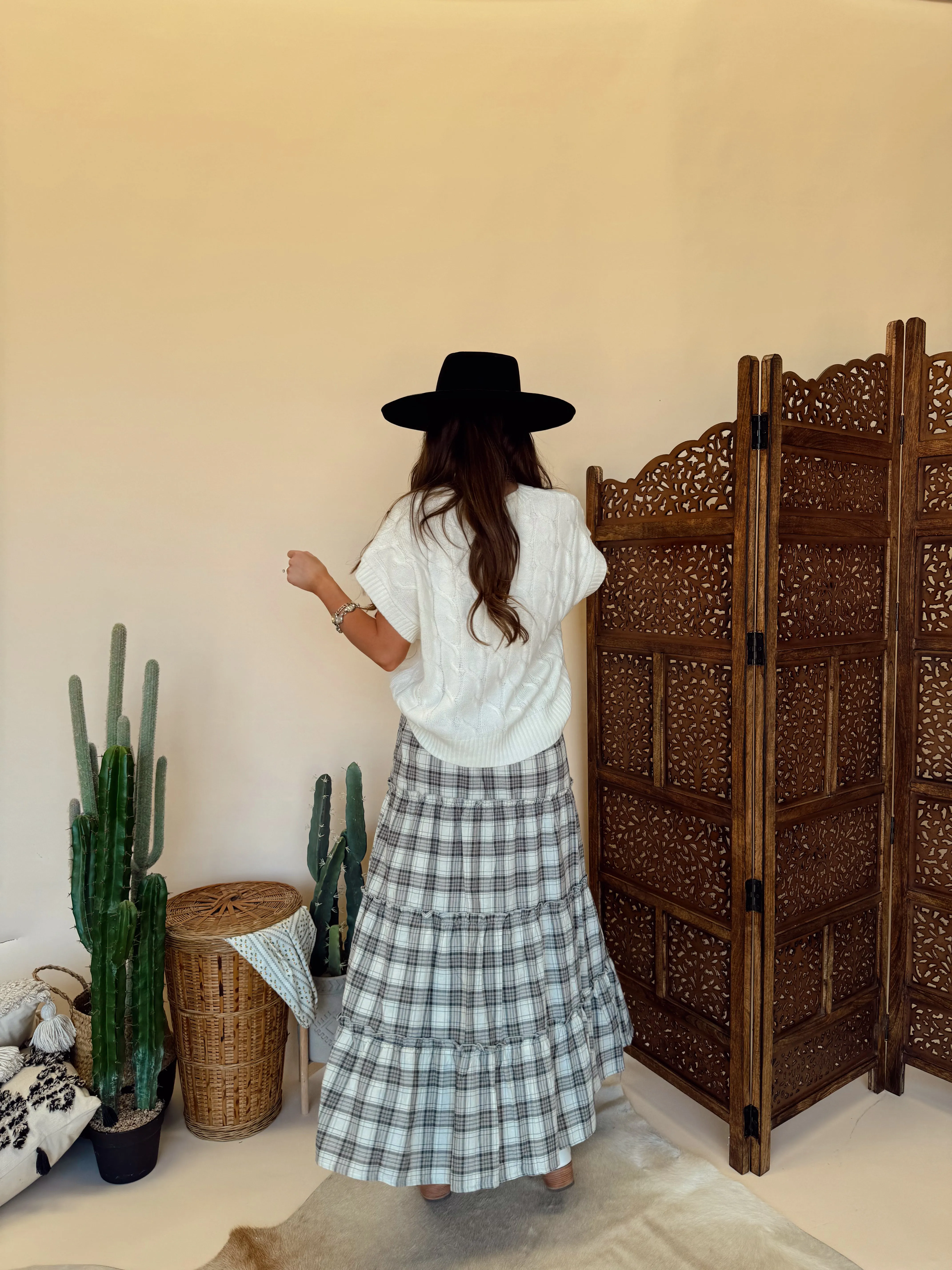 Tidings Black & White Skirt