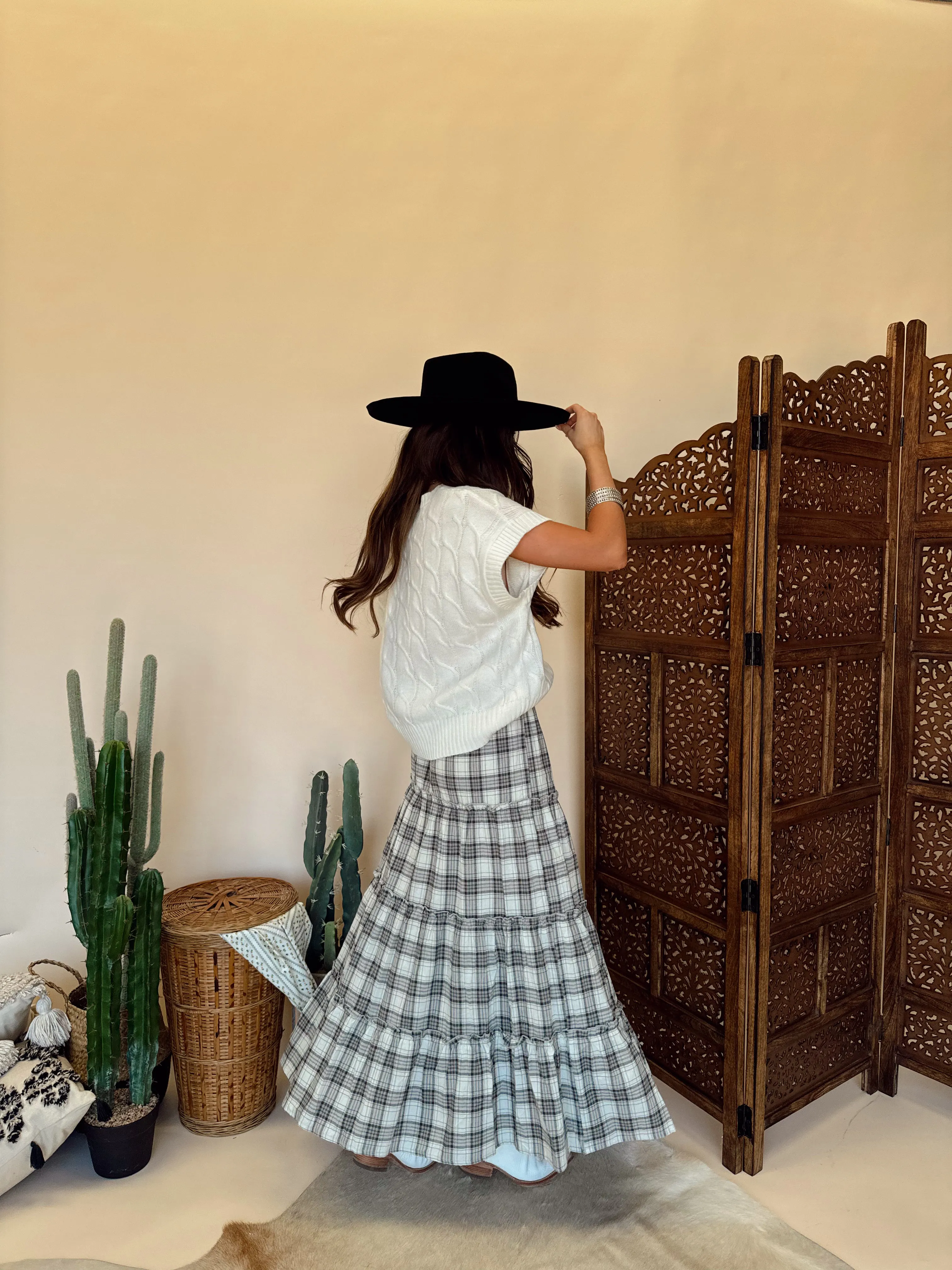 Tidings Black & White Skirt