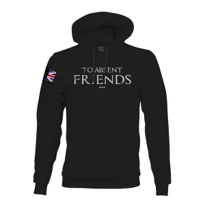 TO ABSENT FRIENDS WHT INK ED BLACK HOODIE