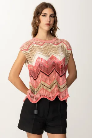 Top Traforato Multicolor