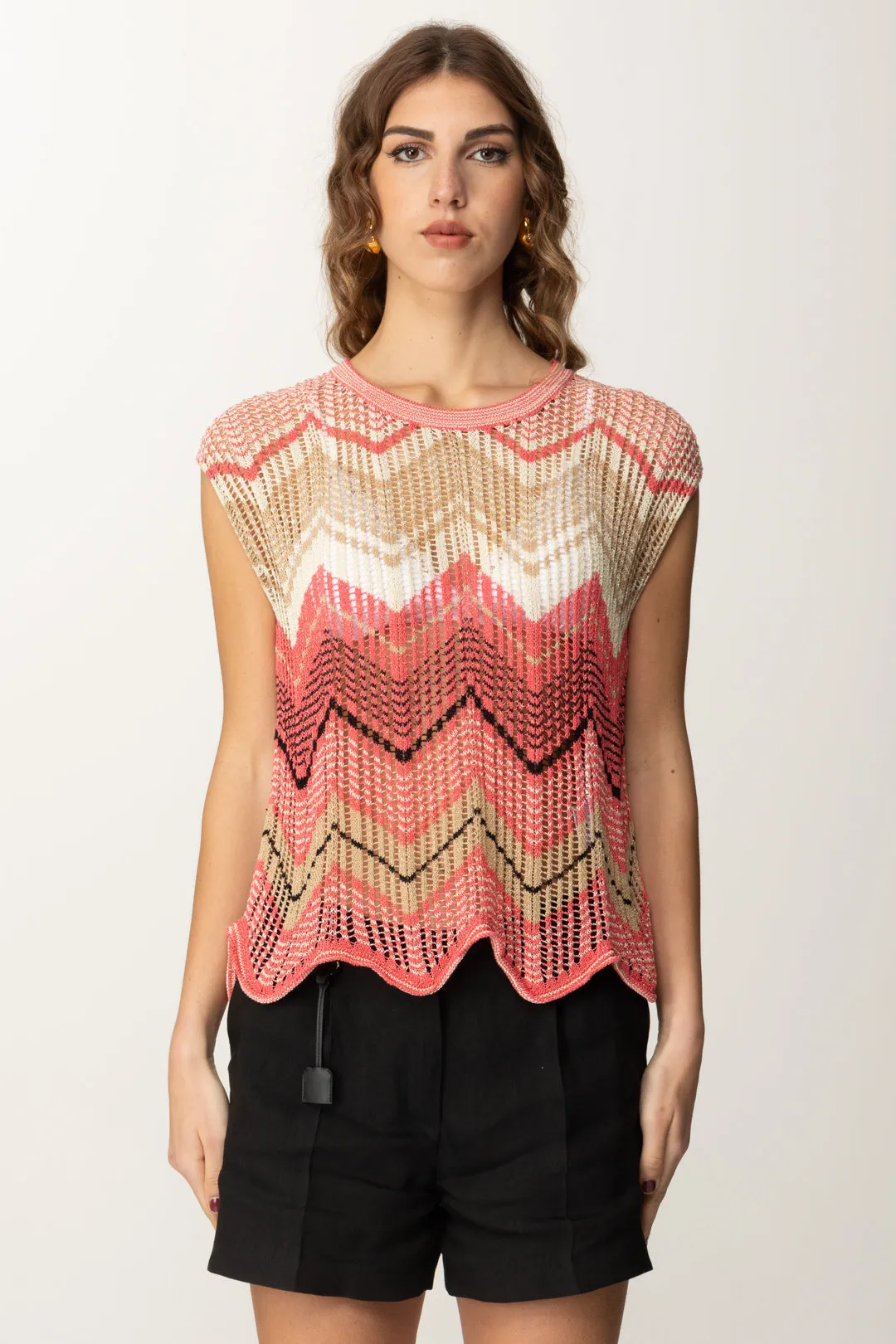 Top Traforato Multicolor