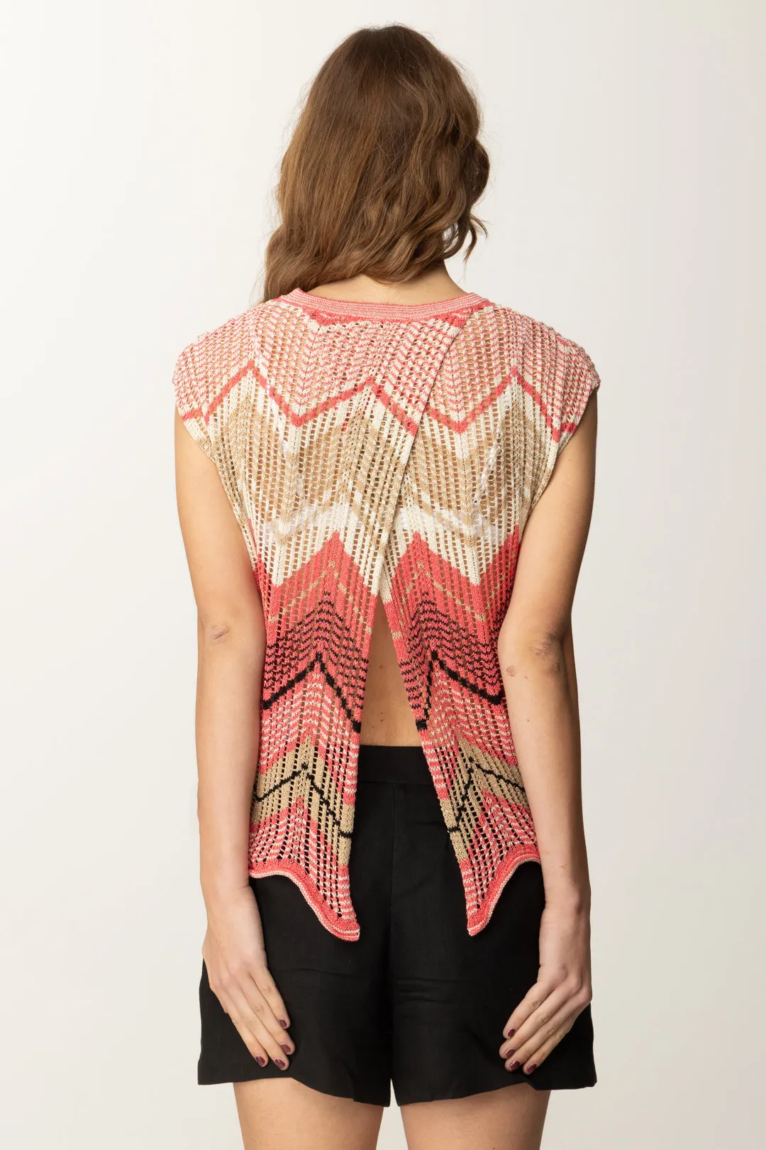 Top Traforato Multicolor