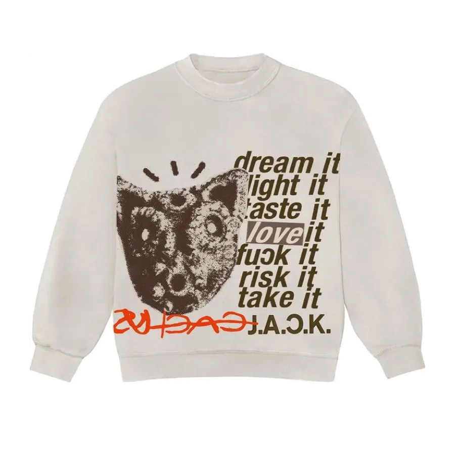 Travis Scott D.L.T.L.F.R.T Crewneck Natural