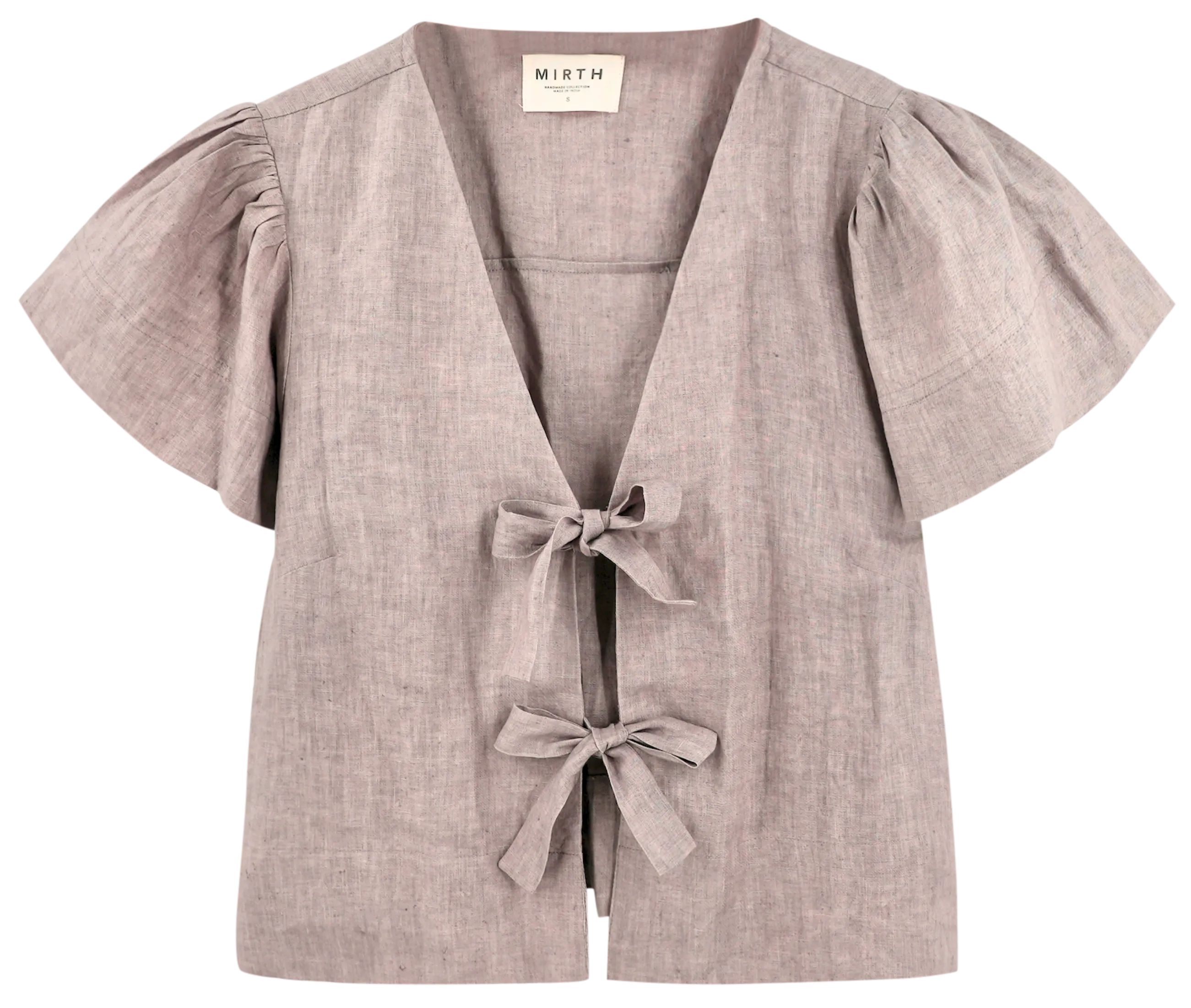 Tropez Top in Mushroom Linen