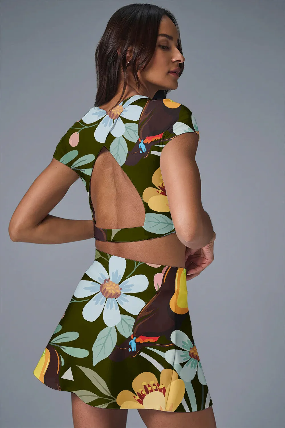 Tropical Bird Bloom Activewear Set