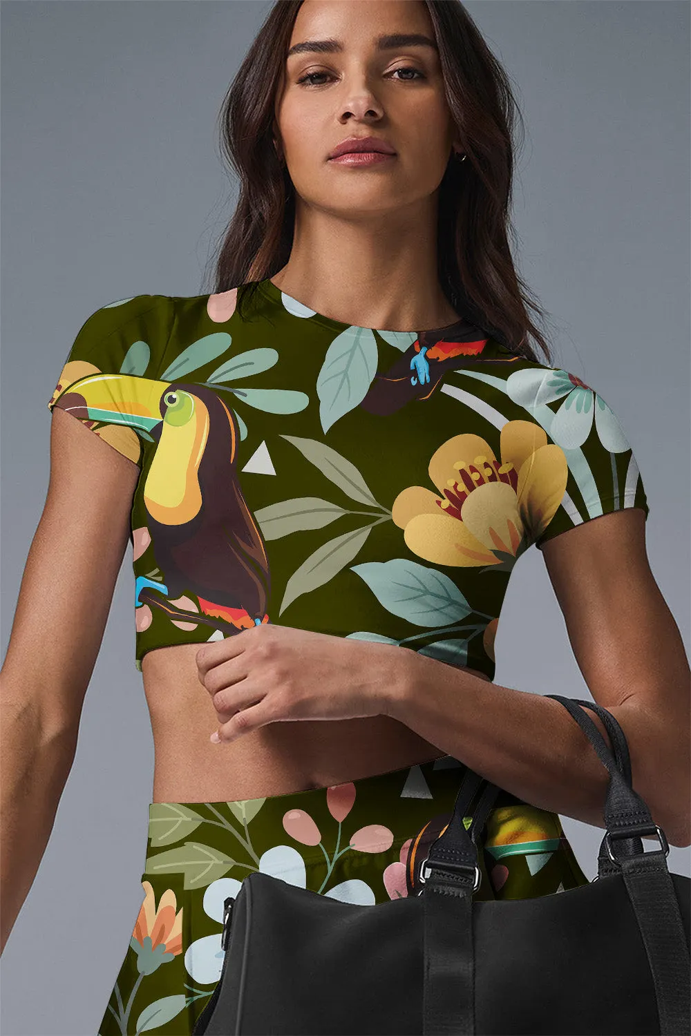 Tropical Bird Bloom Activewear Set