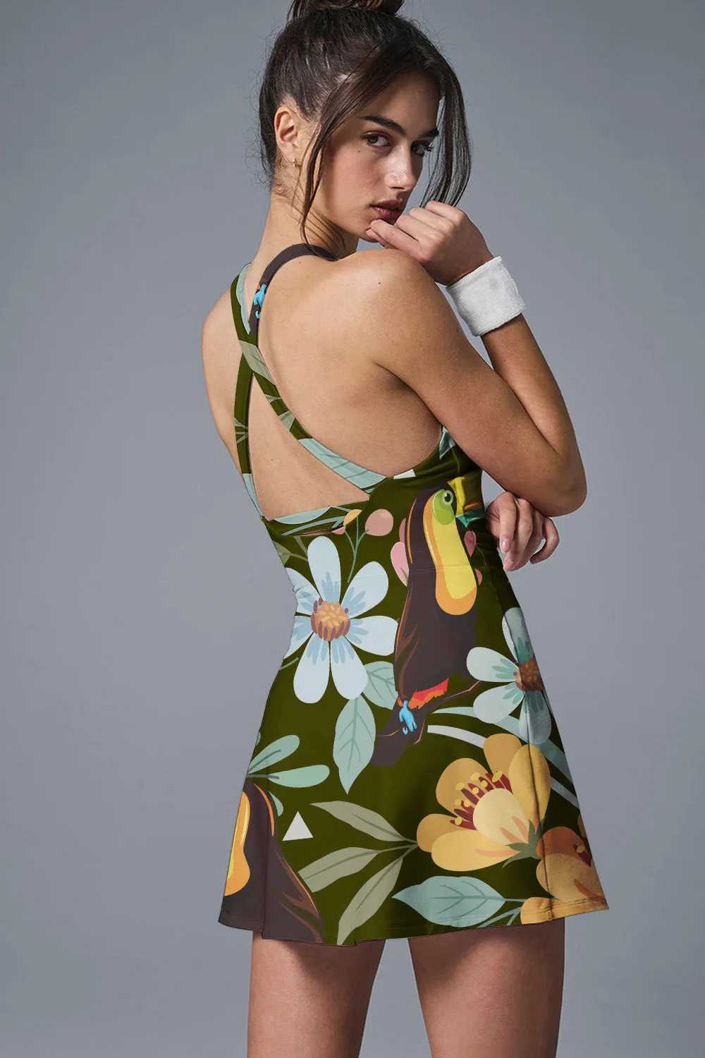 Tropical Bird Bloom Activewear Set