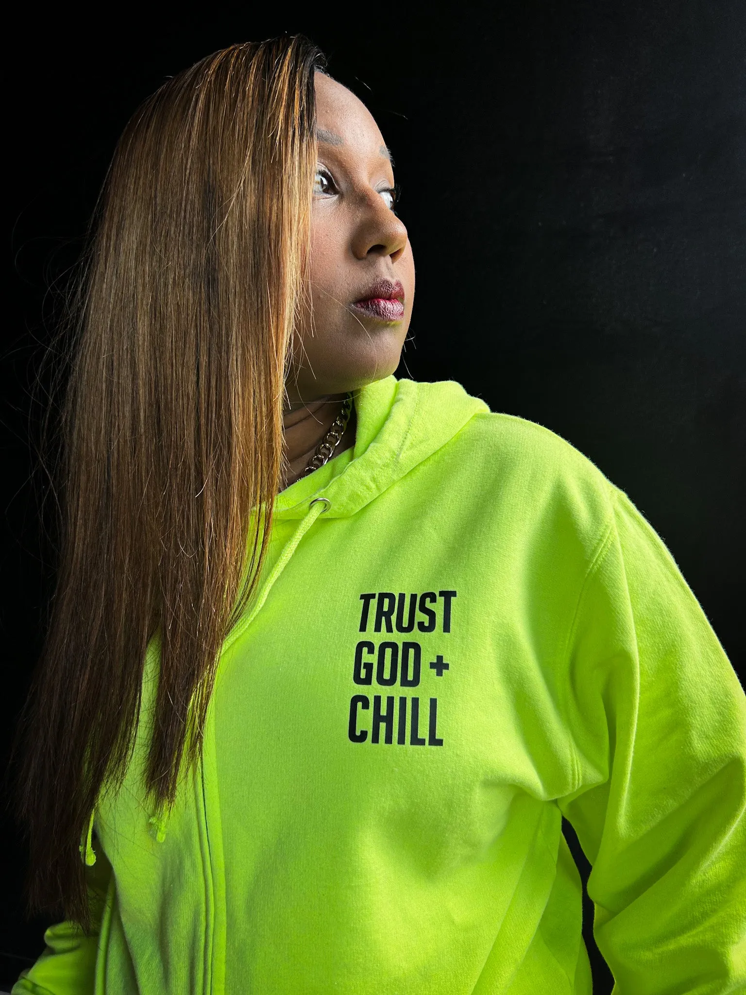 Trust God   Chill Adult Full-Zip Box Hoodie