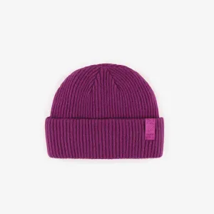 Tuque de maille fuchsia, bébé  || Fuchsia knitted toque, baby