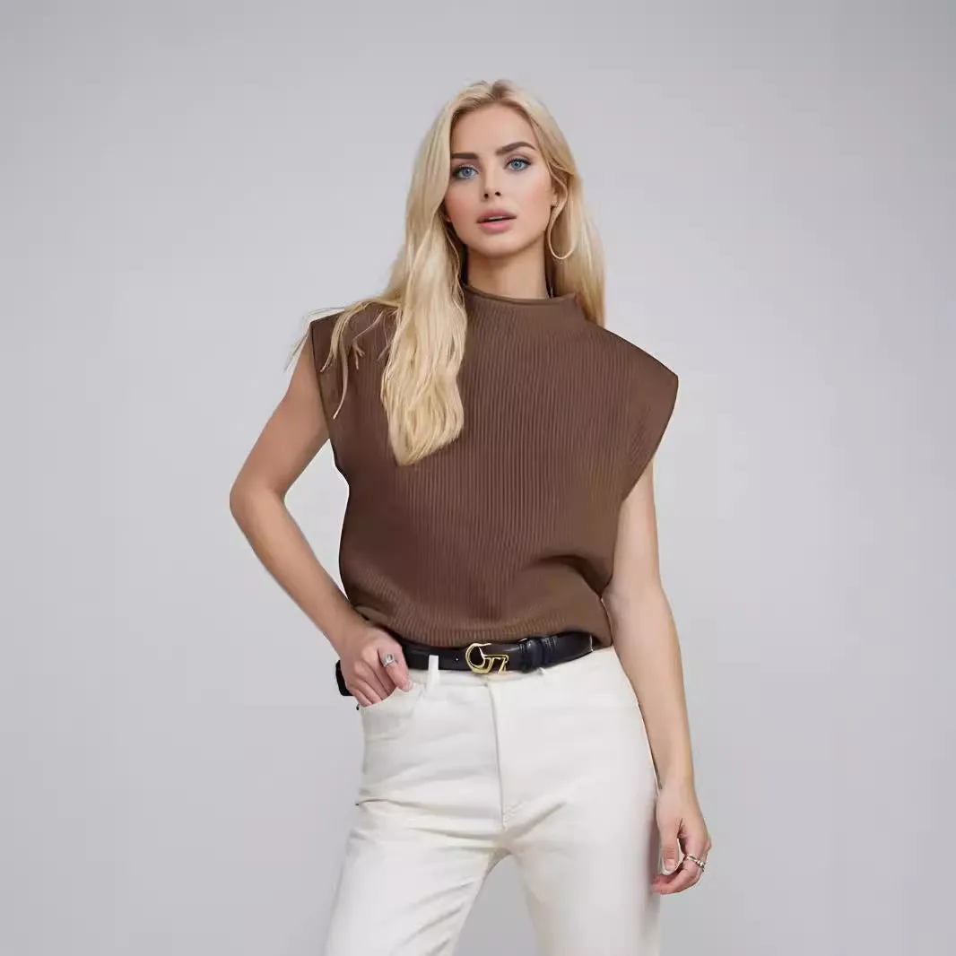 Turtleneck Vest Sweater – European & American Style