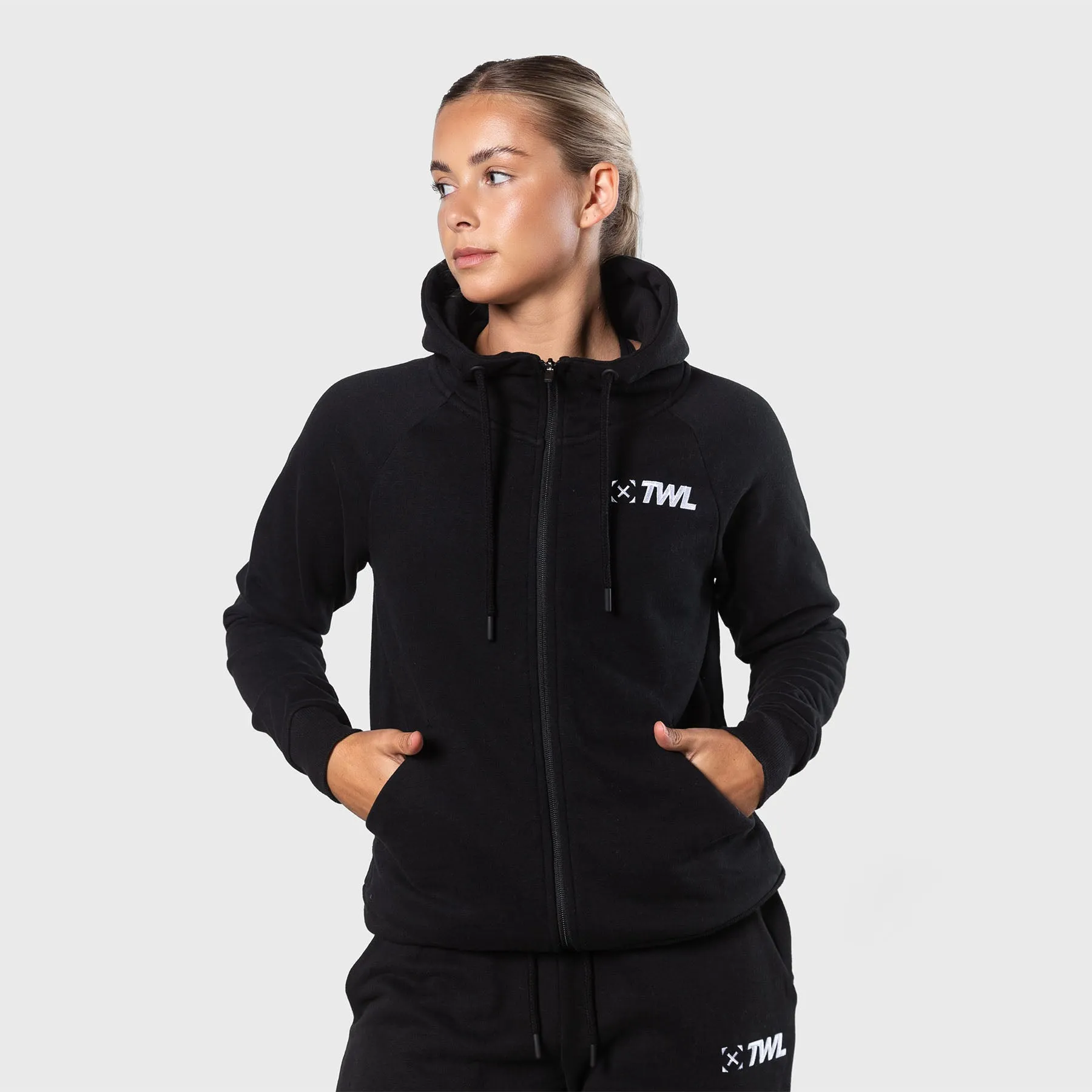 TWL - WOMENS REFORM ZIP THROUGH HOODIE - BLACK