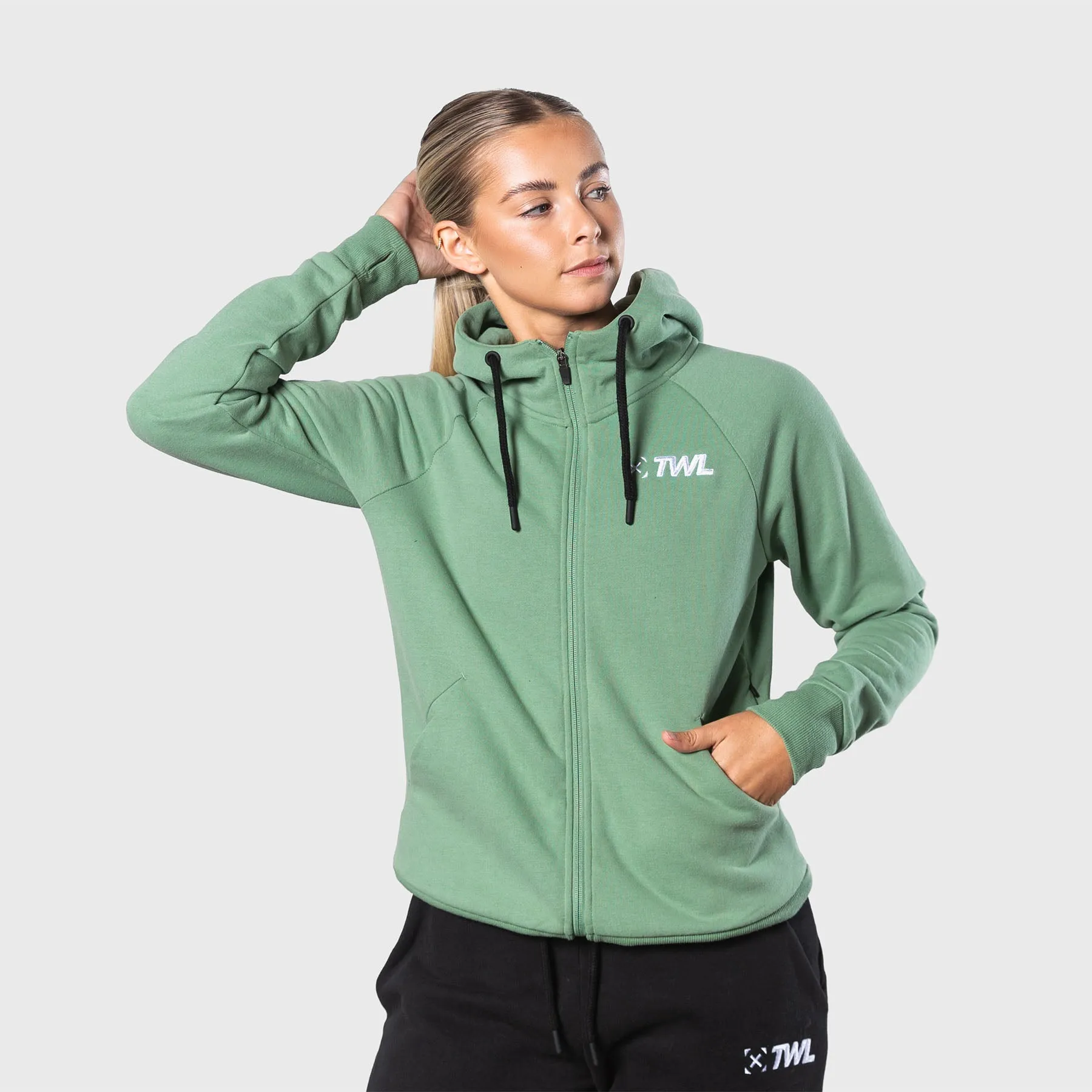 TWL - WOMENS REFORM ZIP THROUGH HOODIE - JADE