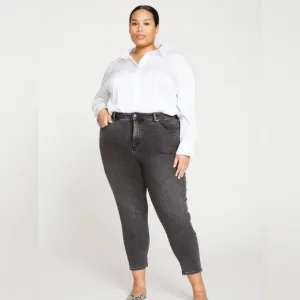 Universal Standard Joni High Rise Curve Slim Leg Jeans 27 Inch Soft Black