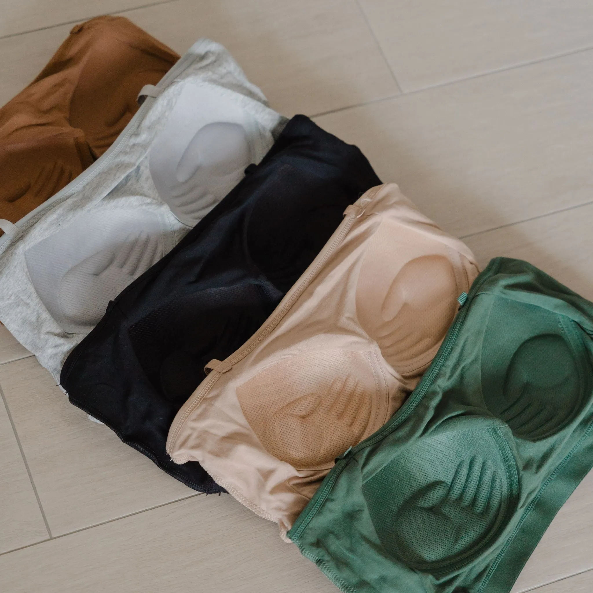 Urban Edge! Mini-Crop Cami Bra Top (Solid Cotton) in Creme Espresso