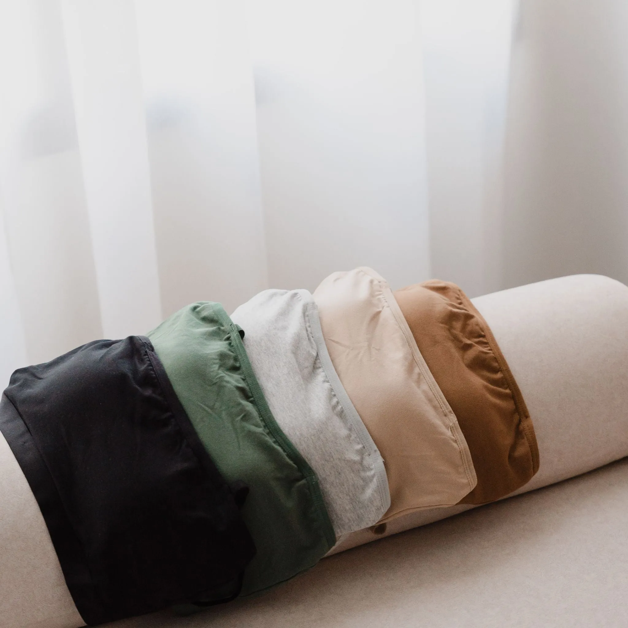 Urban Edge! Mini-Crop Cami Bra Top (Solid Cotton) in Creme Matcha