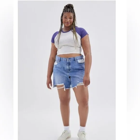 Urban Outfitters x Levi’s | 501 90s Vintage Denim Light Jean Shorts New Plus 18W