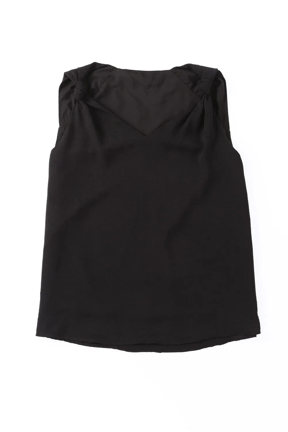 V Neck Casual Knotted Shoulder Vest