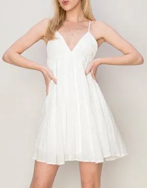 V Neck Flowy Mini Dress