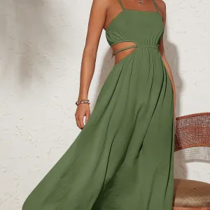 Vacation Me Backless Tie-Waist Dress